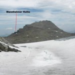 Mannheimer Hutte across the Brandner Gletscher