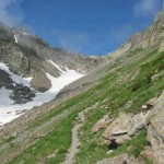 Upper part of the trail to Col de la Gliere