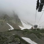 Riding the chairlift to Index la Gliere