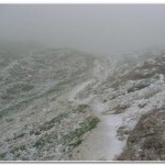 Snow on the flanks of the Piccola Croda Rossa