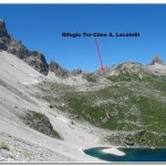 The traverse from the Rifugio Tre Cime A. Locatelli to the Forcela Pian di Cengia