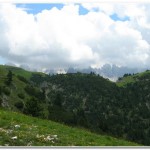 The view from the upper part of the trail below the Bolzano Hutte