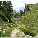 Heading up the trail to the Passo di Val Viola