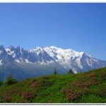 Mont Blanc from near the Chalet des Cheserys